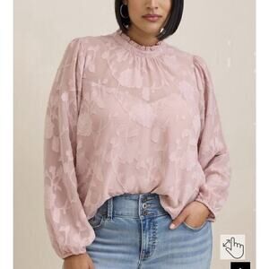 Torrid Pink Floral Blouse